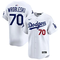 Justin Wrobleski Men's Nike  White Los Angeles Dodgers 2025 World Series Champions Home Custom Limited Jersey
