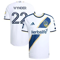 Elijah Wynder Men's adidas White LA Galaxy 2026 The VeloCITY Kit On-Field Authentic Patch Custom Jersey