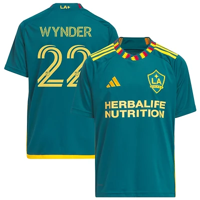 Elijah Wynder Youth adidas Green LA Galaxy 2023 LA Kit Replica Custom Jersey