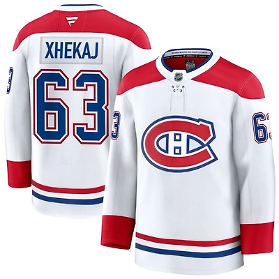 Florian Xhekaj Men's Fanatics White Montreal Canadiens Away Premium Custom Jersey
