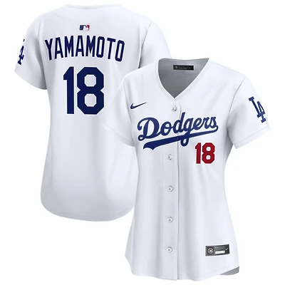 Yoshinobu Yamamoto Women's Nike  White Los Angeles Dodgers Home Limited Custom Jersey