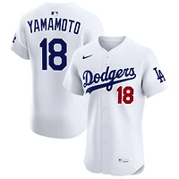 Yoshinobu Yamamoto Men's Nike White Los Angeles Dodgers Home Elite Custom Jersey