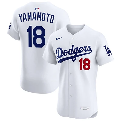 Yoshinobu Yamamoto Men's Nike White Los Angeles Dodgers Home Elite Custom Jersey
