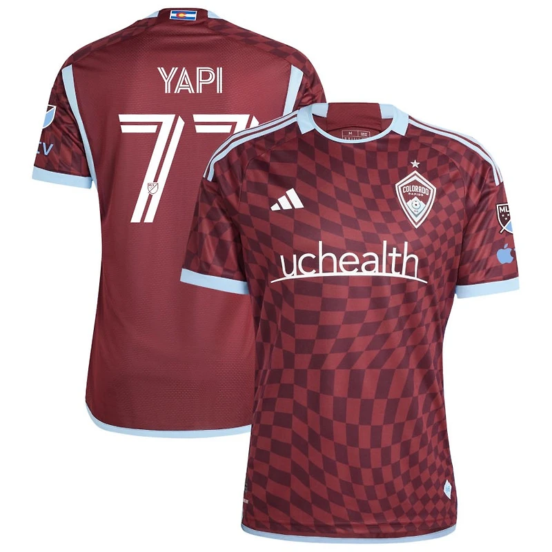 Darren Yapi Men's adidas Burgundy Colorado Rapids 2024 One Flag Kit Authentic Custom Jersey