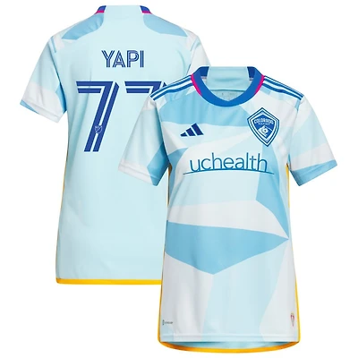 Darren Yapi Women's adidas Light Blue Colorado Rapids 2023 New Day Kit Replica Custom Jersey