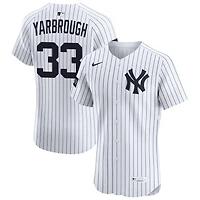 Ryan Yarbrough Men's Nike White New York Yankees Home Elite Sponsor Patch Custom Jersey