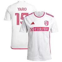 Josh Yaro Men's adidas  White St. Louis City SC 2024 The Confluence Kit Replica Custom Jersey