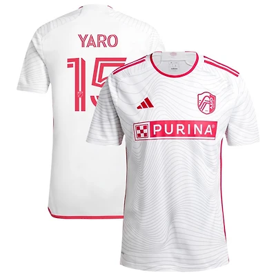 Josh Yaro Men's adidas White St. Louis City SC 2024 The Confluence Kit Replica Custom Jersey