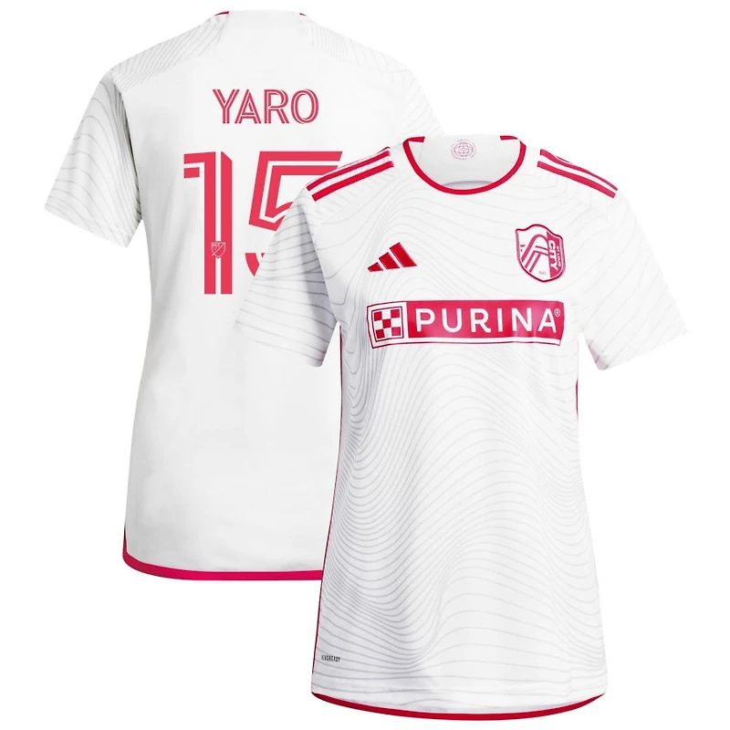 Josh Yaro Women's adidas  White St. Louis City SC 2024 The Confluence Kit Replica Custom Jersey