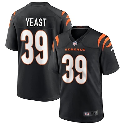 Russ Yeast Men's Nike Black Cincinnati Bengals Game Custom Jersey