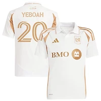 Yaw Yeboah Youth adidas  White LAFC 2025 Secondary Replica Custom Jersey