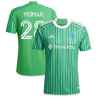 Yeimar Gomez Andrade Yeimar Men's adidas  Green Seattle Sounders FC 2024 The Anniversary Kit Replica Custom Jersey