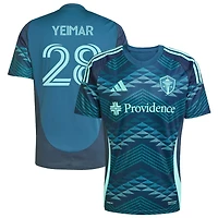 Yeimar Gomez Andrade Yeimar Men's adidas  Blue Seattle Sounders FC 2025 The Salish Sea Kit Replica Custom Jersey