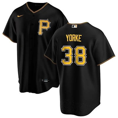 Nick Yorke Men's Nike Black Pittsburgh Pirates Alternate Replica Custom Jersey
