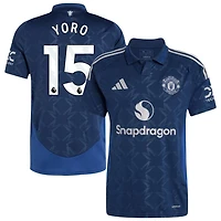 Leny Yoro Men's adidas  Navy Manchester United 2024/25 Away Replica Custom Jersey