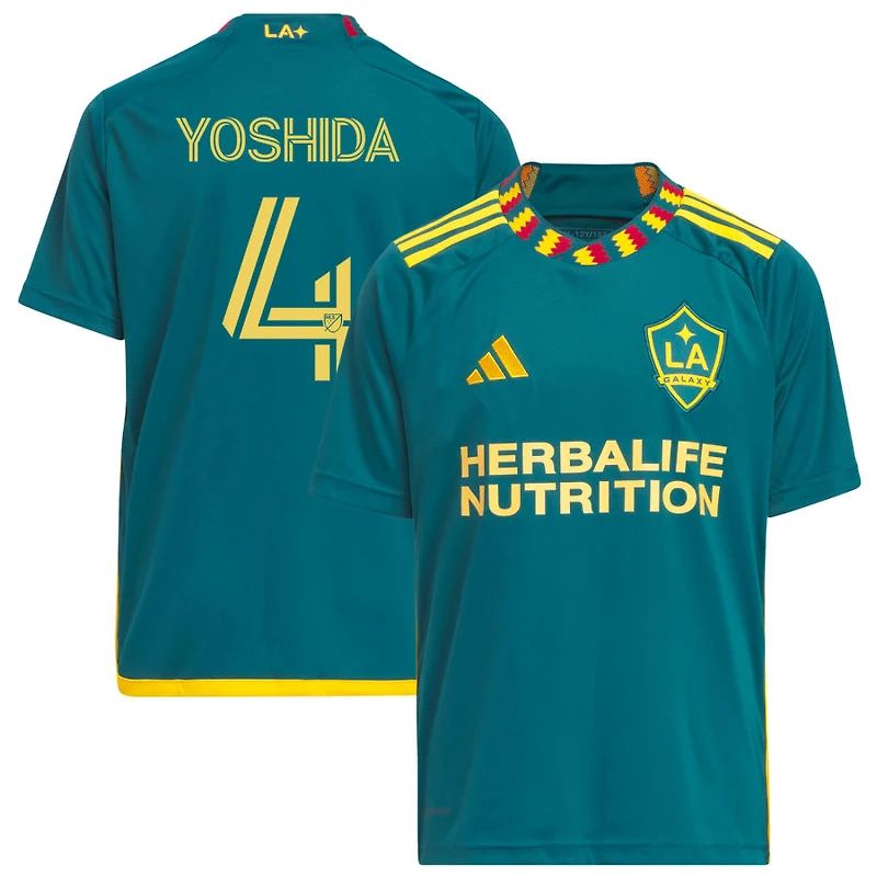 Maya Yoshida Youth adidas Green LA Galaxy 2023 LA Kit Replica Custom Jersey