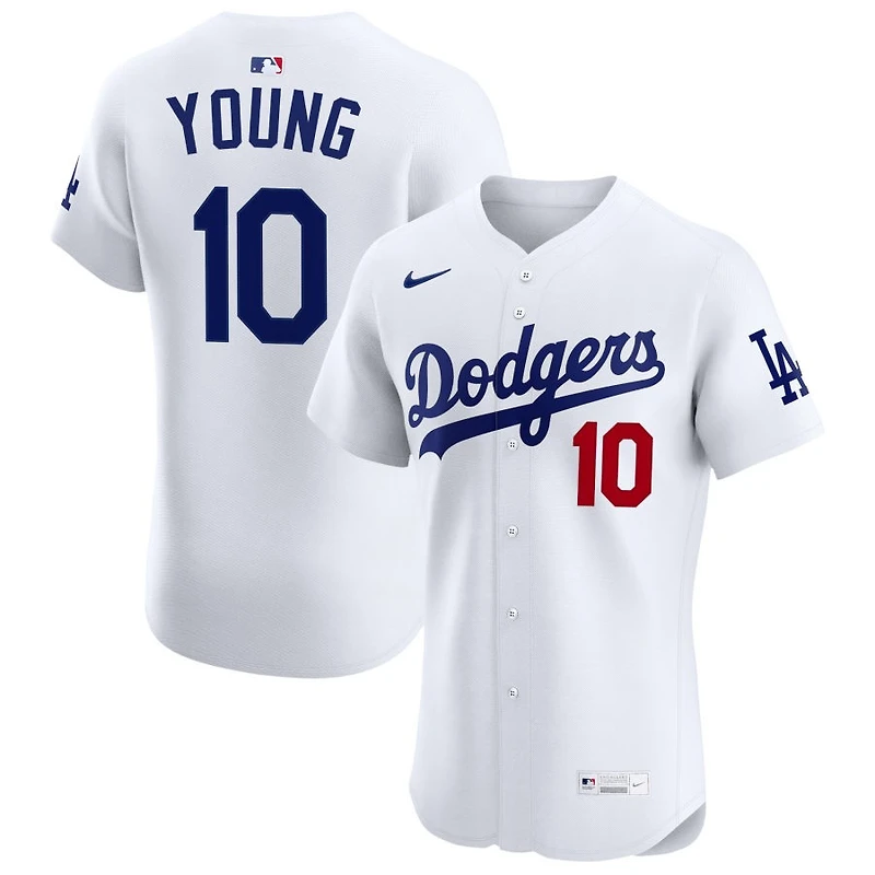 Michael Young Men's Nike White Los Angeles Dodgers Home Elite Pick-A-Player Retired Roster Jersey