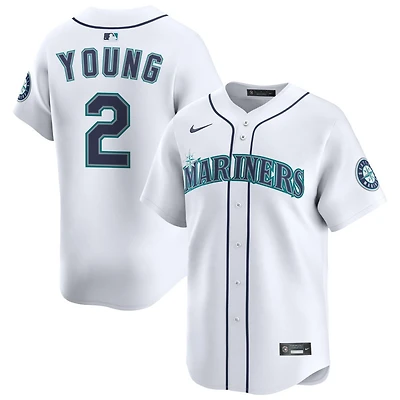 Cole Young Men's Nike White Seattle Mariners Home Limited Custom Jersey