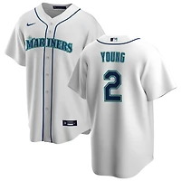 Cole Young Men's Nike White Seattle Mariners Home Replica Custom Jersey