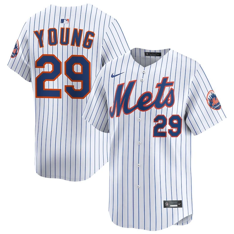 Jared Young Men's Nike White New York Mets Home Limited Custom Jersey
