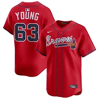 Danny Young Men's Nike Red Atlanta Braves Alternate Limited Custom Jersey