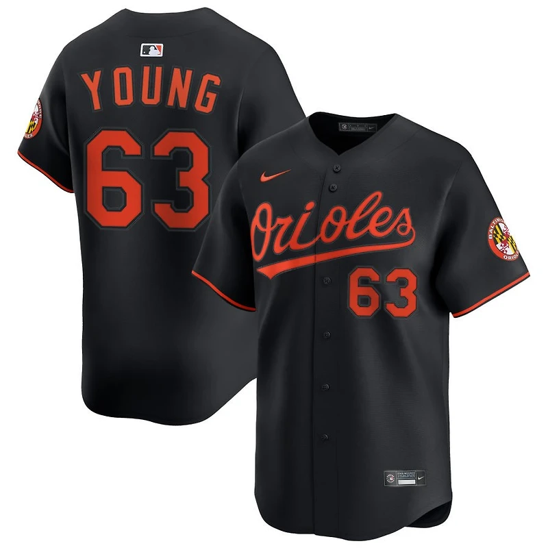 Brandon Young Men's Nike Black Baltimore Orioles Alternate Limited Custom Jersey