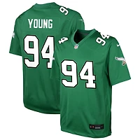 Byron Young Youth Nike Kelly Green Philadelphia Eagles Alternate Custom Game Jersey