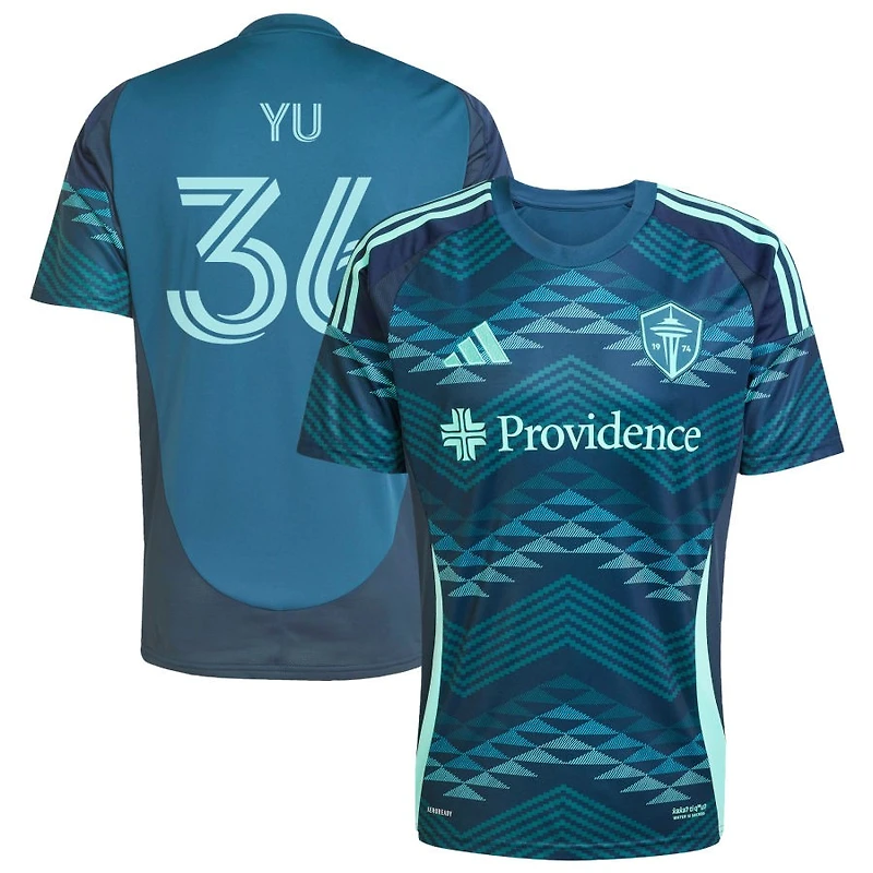 Yu Tsukanome Yu Men's adidas Blue Seattle Sounders FC 2025 The Salish Sea Kit Replica Custom Jersey