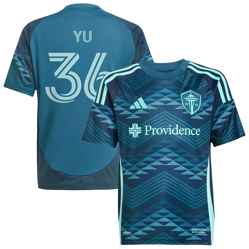 Yu Tsukanome Yu Youth adidas  Blue Seattle Sounders FC 2025 The Salish Sea Kit Replica Custom Jersey