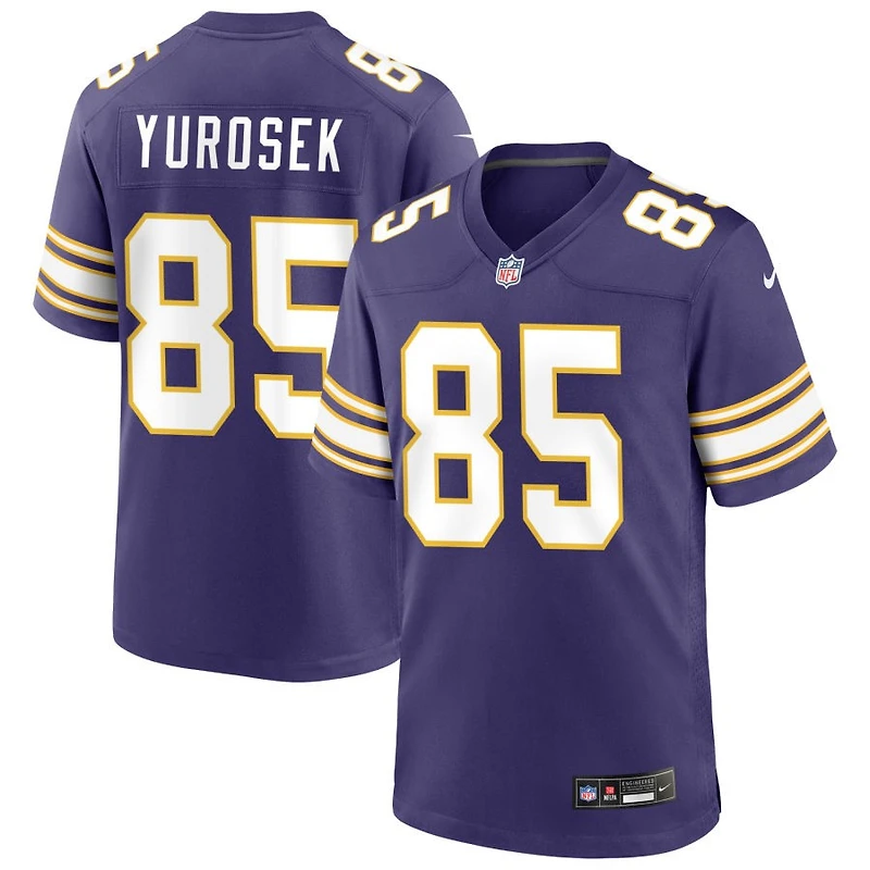 Ben Yurosek Men's Nike Purple Minnesota Vikings Classic Custom Game Jersey