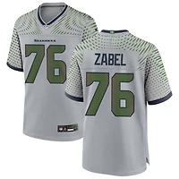 Grey Zabel Men's Nike  Gray Seattle Seahawks Rivalries Collection Custom Game Jersey