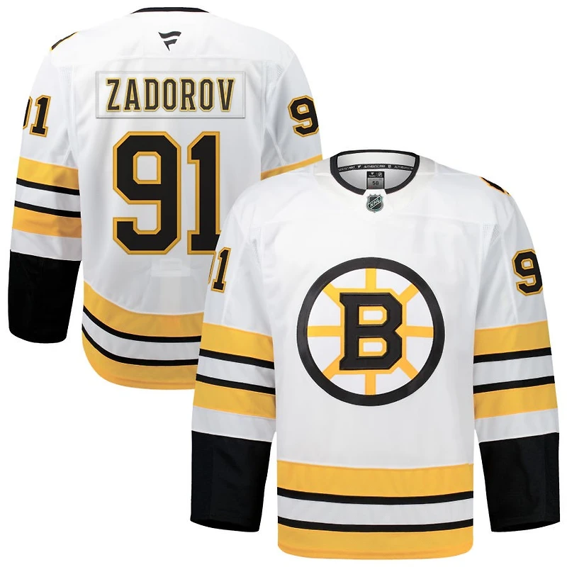 Nikita Zadorov Men's Fanatics White Boston Bruins Away Authentic Pro Custom Jersey