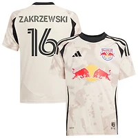 Julian Zakrzewski Youth adidas  Tan New York Red Bulls 2025 Stone Kit Replica Custom Jersey