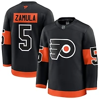 Egor Zamula Men's Fanatics Black Philadelphia Flyers Alternate Premium Custom Jersey