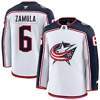 Egor Zamula Men's Fanatics White Columbus Blue Jackets Away Premium Custom Jersey