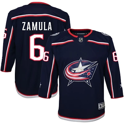 Egor Zamula Youth Navy Columbus Blue Jackets Home Premier Custom Jersey