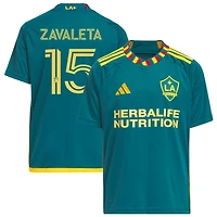Eriq Zavaleta Youth adidas Green LA Galaxy 2023 LA Kit Replica Custom Jersey