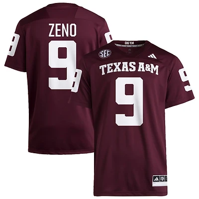 Jacob Zeno Men's adidas  Maroon Texas A&M Aggies NIL Pick-A-Player Home Premier Football Jersey