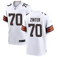 Zak Zinter Men's Nike White Cleveland Browns Custom Game Jersey