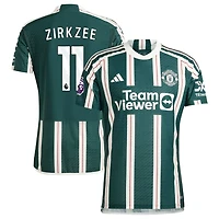 Joshua Zirkzee Men's adidas  Green Manchester United 2023/24 Away Authentic Custom Jersey