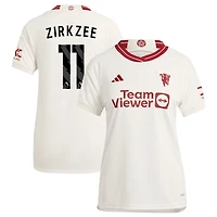 Joshua Zirkzee Women's adidas  White Manchester United 2023/24 Third Replica Custom Jersey