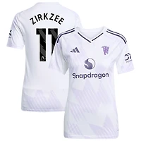 Joshua Zirkzee Women's adidas White Manchester United 2025/26 Away Replica Custom Jersey