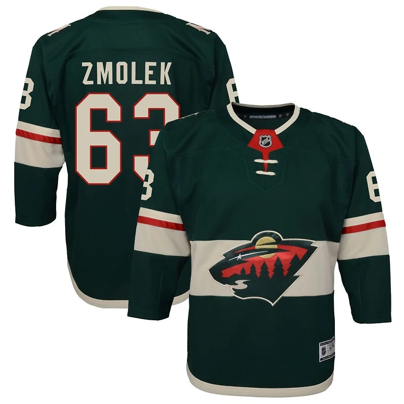 Will Zmolek Youth Green Minnesota Wild Home Premier Custom Jersey