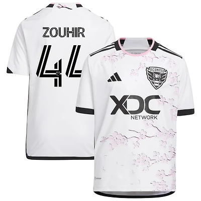 Rida Zouhir Youth adidas White D.C. United 2023 The Cherry Blossom Kit Replica Custom Jersey