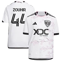Rida Zouhir Youth adidas White D.C. United 2023 The Cherry Blossom Kit Replica Custom Jersey