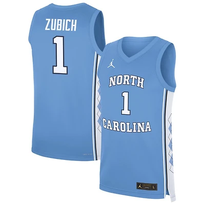 Jordan Zubich Unisex Jordan Brand  Carolina Blue North Carolina Tar Heels NIL Pick-A-Player Women's Basketball Replica Jersey