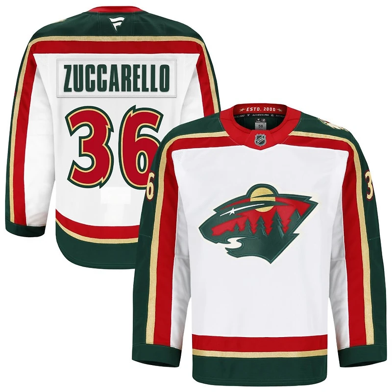 Mats Zuccarello Men's Fanatics White Minnesota Wild 25th Anniversary Authentic Pro Custom Jersey