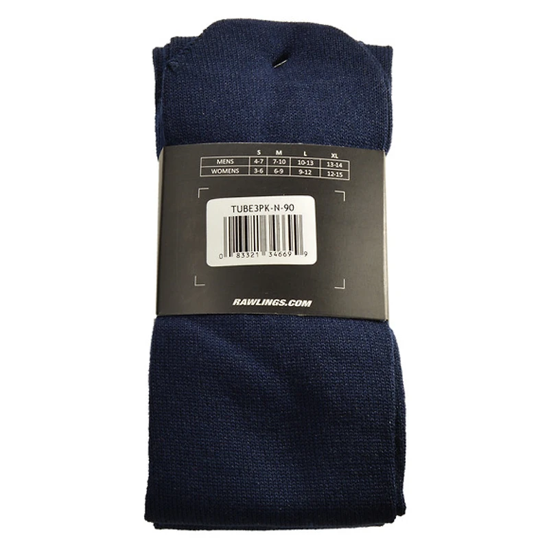 Tube (Paquet de 3 paires) - Bas baseball pour adulte