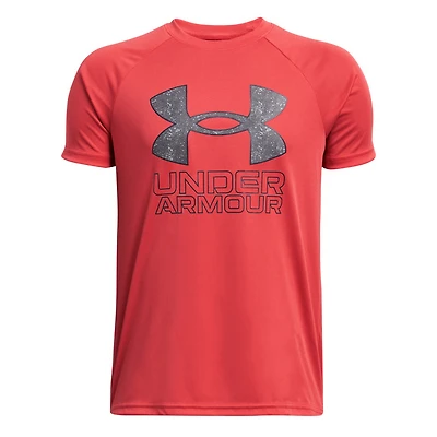 Tech Hybrid Print Fill - Boys' Athletic T-Shirt