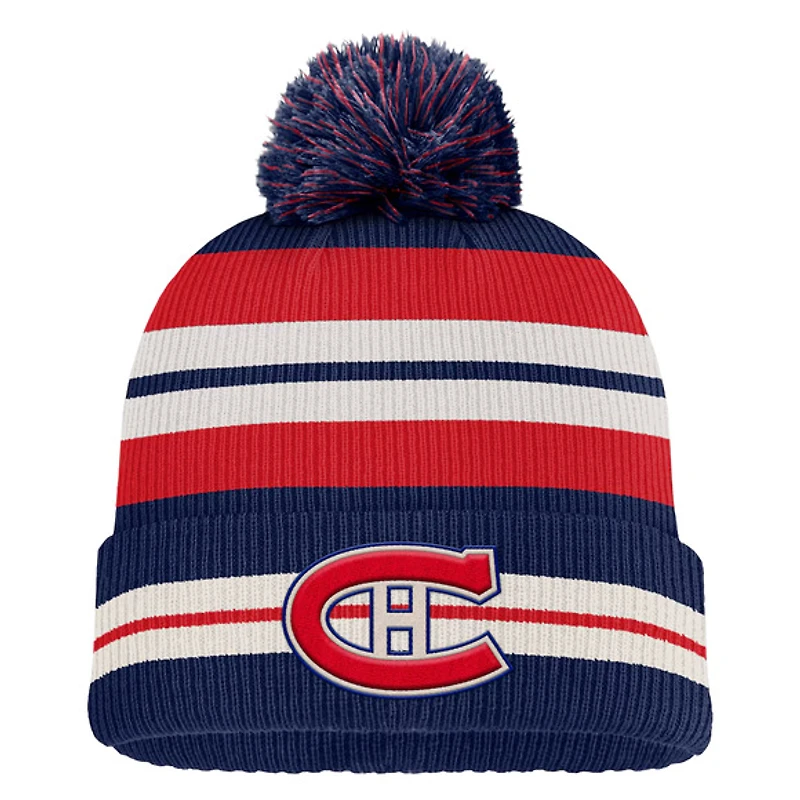 Decades - Tuque à revers avec pompon pour adulte